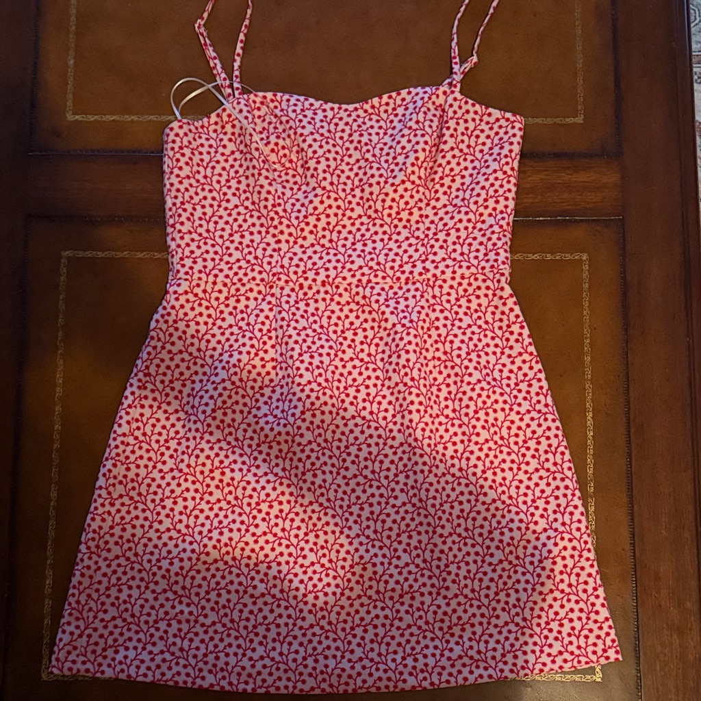 French Connection Pink & White Floral-Print Mini Dress